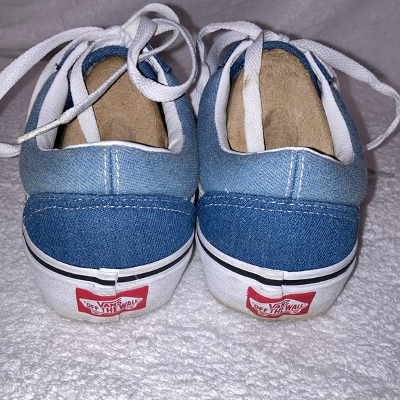 Vans Old Skool 'Denim' Acid Blue Skateboarding Shoes Women Size 6.5 men’s 5 - Picture 5 of 9